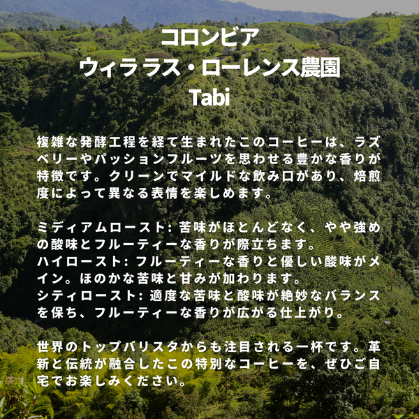 コロンビア ウィラ ラス・ローレンス農園 Tabi