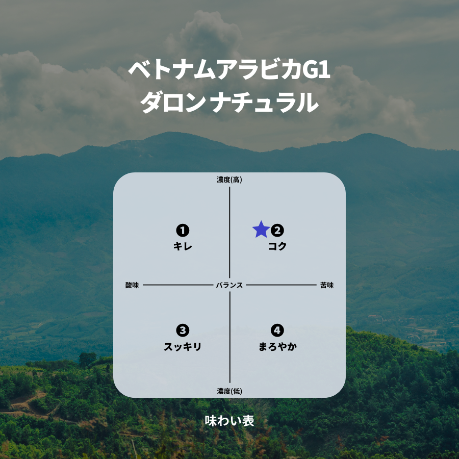 ベトナム アラビカG1  ダロン ナチュラル